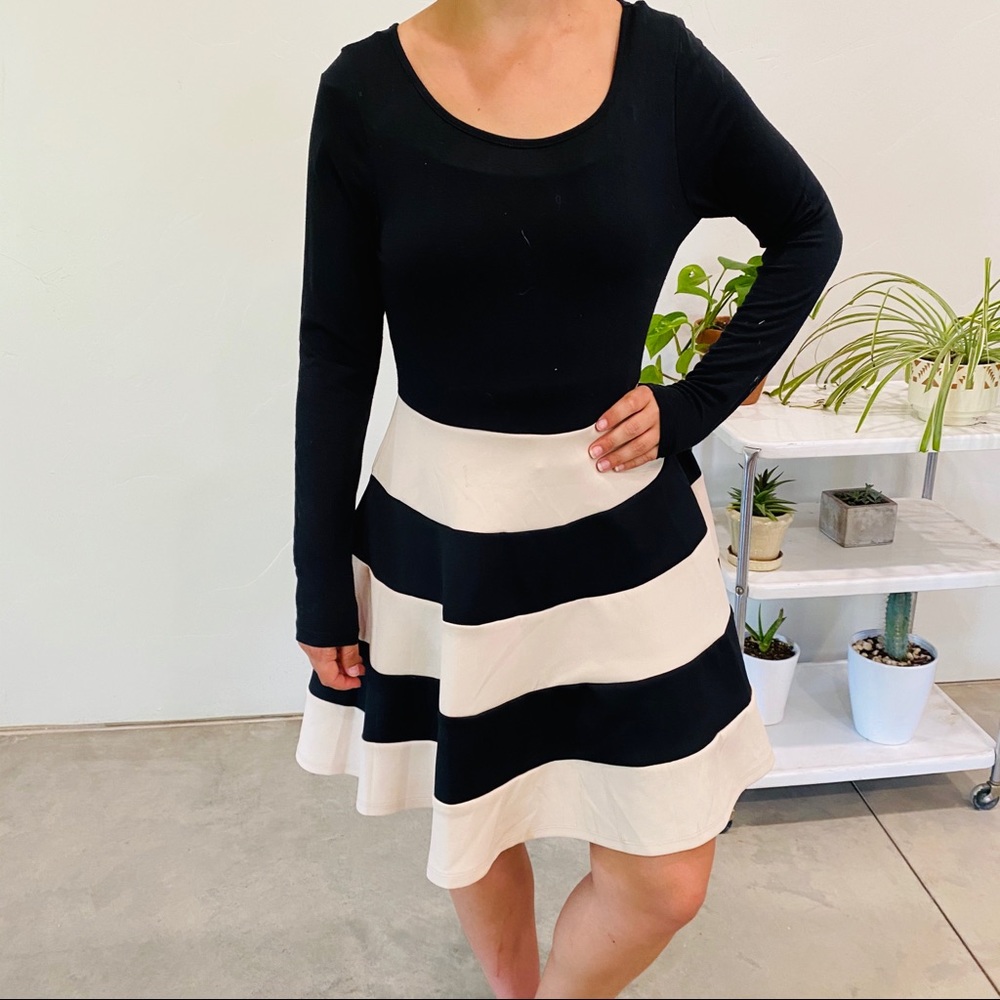 Trixxi Black Striped Dress